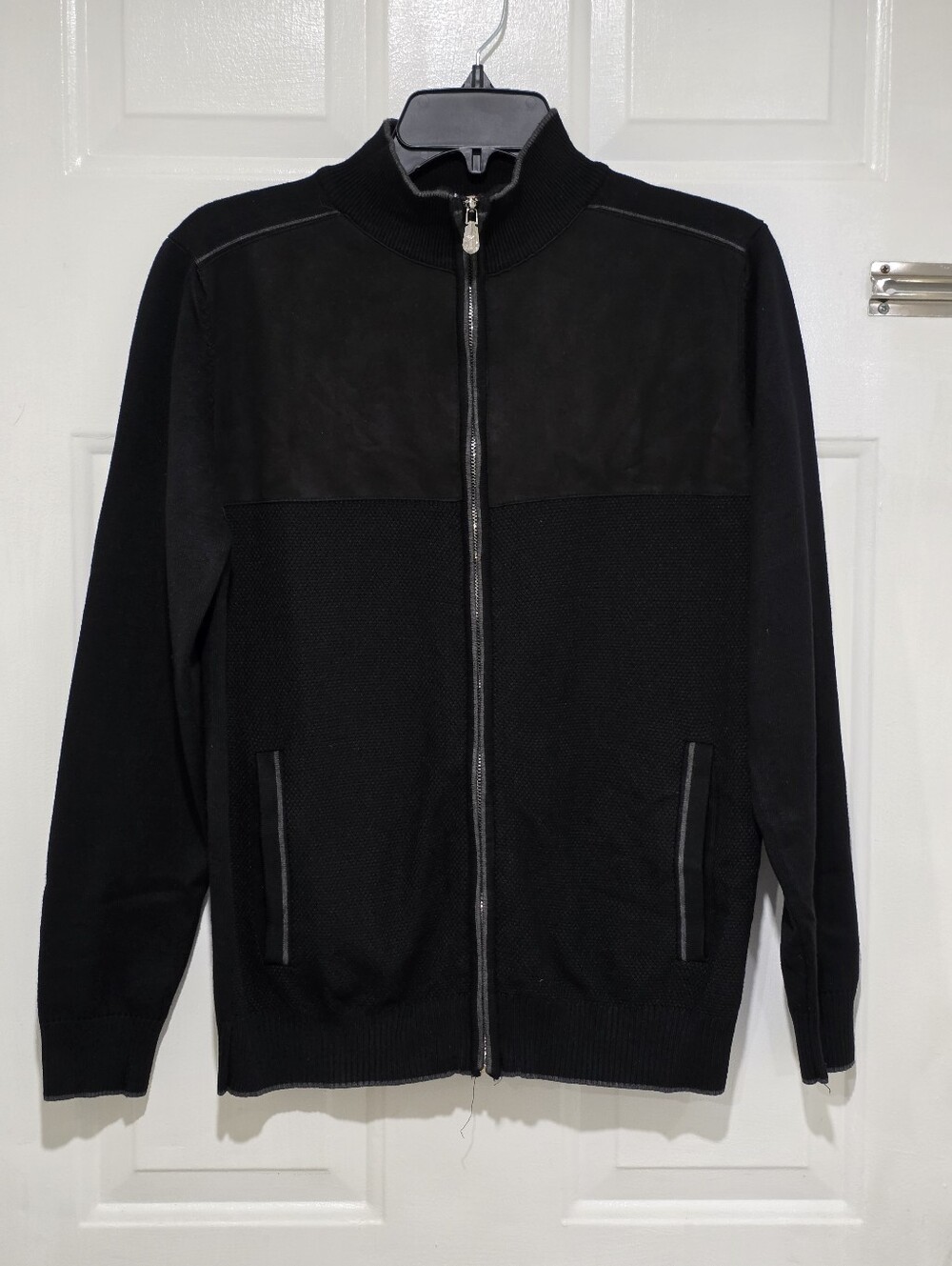 Brunello Cucinelli Black Zip-Front Cardigan Sweater